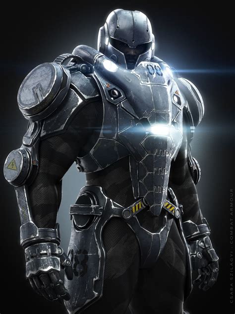 At that moment, part of the society supported the idea of peaceful relations between the races, but the multibillionaire leaders from all continents decided to make war on these beings. . Futuristic armor concept art